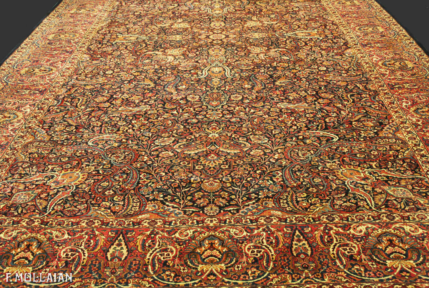 Antique Persian Mashad Amoghli Carpet n°:24222440